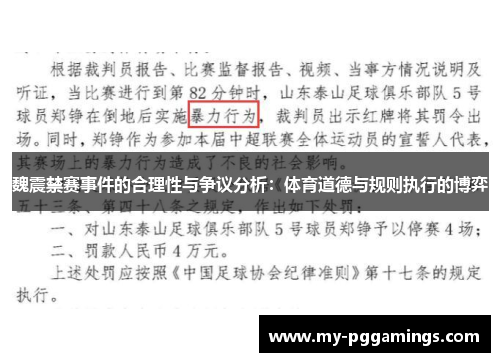 魏震禁赛事件的合理性与争议分析:体育道德与规则执行的博弈 魏震禁赛事件的合理性与争议分析:体育道德与规则执行的博弈